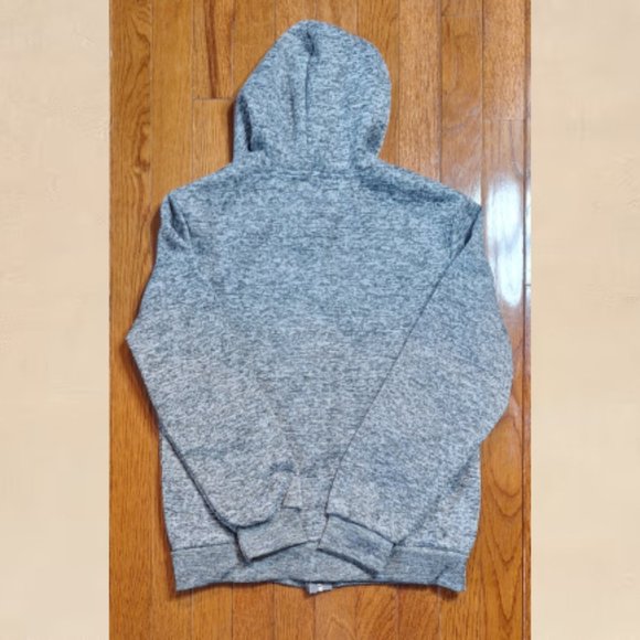 Coney Island Marled Black White Hoodie Fleece Lined Kids 14-16 Zip Sweatshirt - Picture 3 of 8